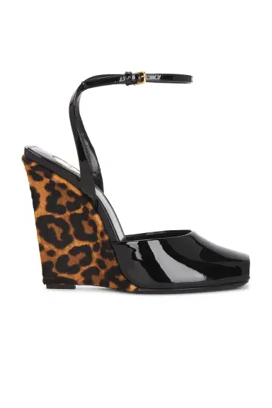 Saint Laurent Orhand Peep Toe Wedge | Thumbnail 1 Saint Laurent Orhand Peep Toe Wedge | Thumbnail 1