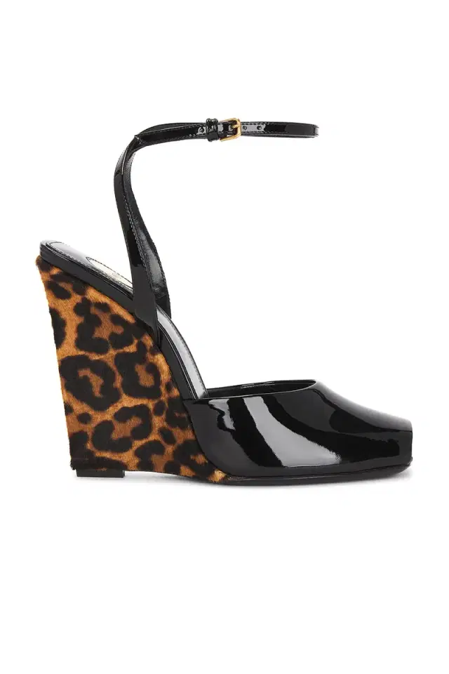 Saint Laurent Orhand Peep Toe Wedge