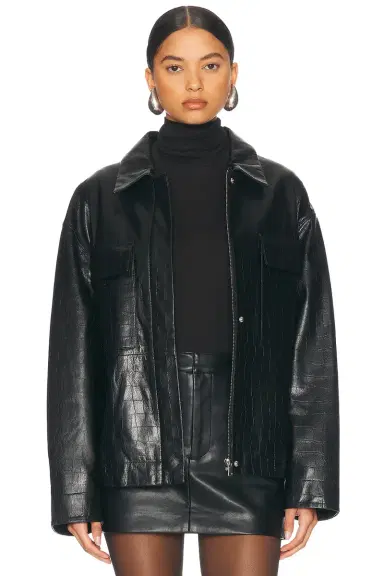 Nour Hammour Tilda Waist-Tied Leather Jacket | Thumbnail 2 Nour Hammour Tilda Waist-Tied Leather Jacket | Thumbnail 2