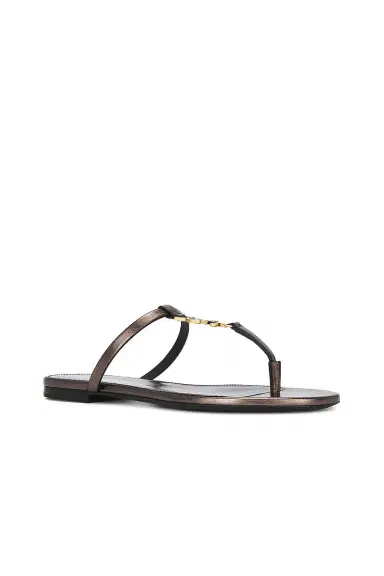 Saint Laurent Cassandra Flat Slide | Thumbnail 2 Saint Laurent Cassandra Flat Slide | Thumbnail 2