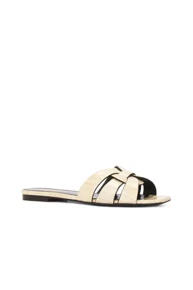 Saint Laurent Tribute Flat Sandal | Thumbnail 2 Saint Laurent Tribute Flat Sandal | Thumbnail 2