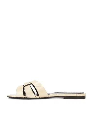 Saint Laurent Tribute Flat Sandal | Thumbnail 5 Saint Laurent Tribute Flat Sandal | Thumbnail 5