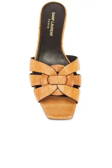Saint Laurent Tribute Flat Sandal | Thumbnail 4 Saint Laurent Tribute Flat Sandal | Thumbnail 4