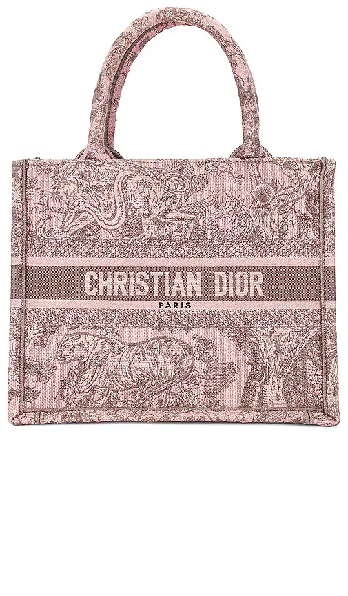 Dior Toile De Jouy Embroidery Book Tote Bag