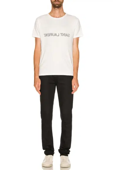 Saint Laurent Col Rond T-Shirt | Thumbnail 4 Saint Laurent Col Rond T-Shirt | Thumbnail 4