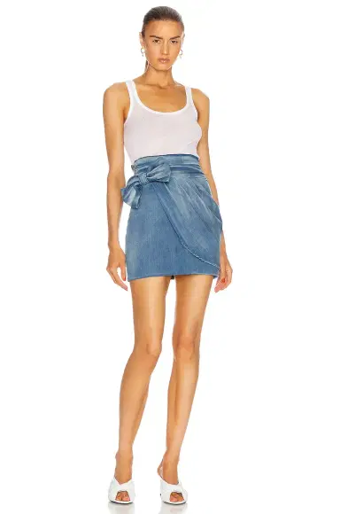 REDEMPTION Drape and Bow Mini Skirt | Thumbnail 5