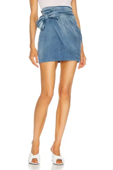 REDEMPTION Drape and Bow Mini Skirt | Thumbnail 1
