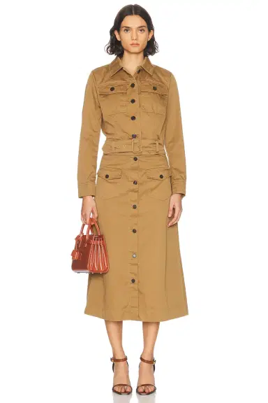 Saint Laurent Button Down Midi Skirt | Thumbnail 5 Saint Laurent Button Down Midi Skirt | Thumbnail 5