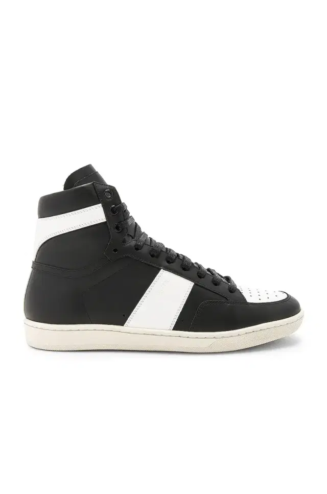 Saint Laurent Signature Court Classic SL/10H Leather High Top Sneakers