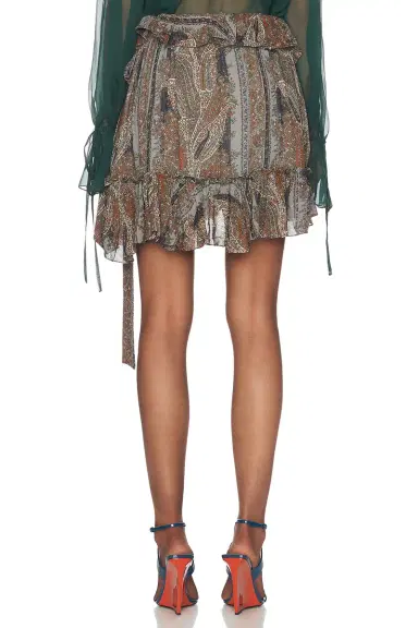 Saint Laurent Mini Wrap Skirt | Thumbnail 4 Saint Laurent Mini Wrap Skirt | Thumbnail 4