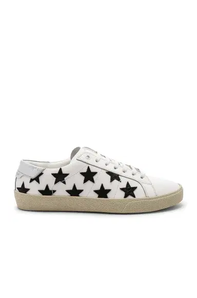 Saint Laurent Leather SL/06 Low-Top Star Sneakers | Thumbnail 1 Saint Laurent Leather SL/06 Low-Top Star Sneakers | Thumbnail 1