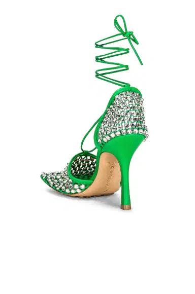 Bottega Veneta Sparkle Stretch Lace-Up Sandals | Thumbnail 3 Bottega Veneta Sparkle Stretch Lace-Up Sandals | Thumbnail 3