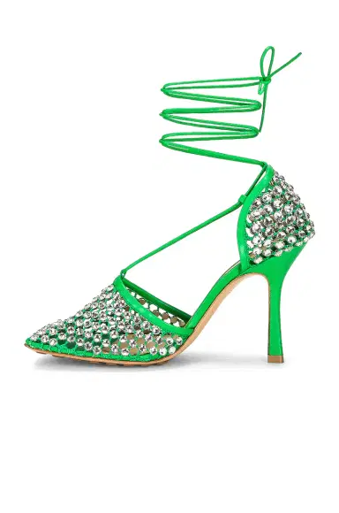 Bottega Veneta Sparkle Stretch Lace-Up Sandals | Thumbnail 5 Bottega Veneta Sparkle Stretch Lace-Up Sandals | Thumbnail 5