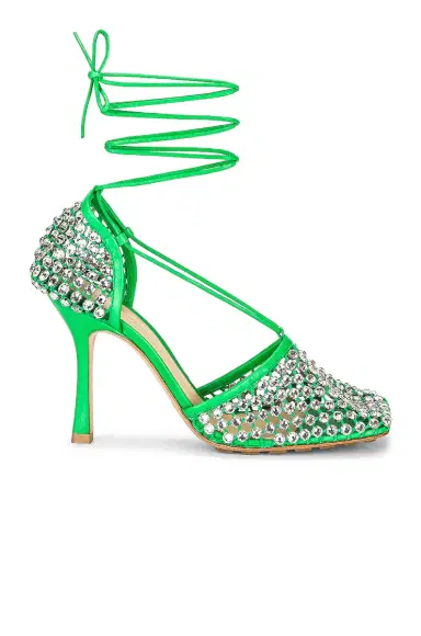 Bottega Veneta Sparkle Stretch Lace-Up Sandals | Thumbnail 1 Bottega Veneta Sparkle Stretch Lace-Up Sandals | Thumbnail 1