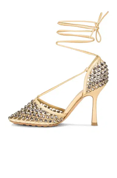 Bottega Veneta Sparkle Stretch Lace-Up Sandals | Thumbnail 5