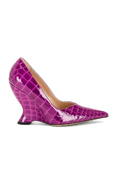 Bottega Veneta Gloss Croc Pumps | Thumbnail 1 Bottega Veneta Gloss Croc Pumps | Thumbnail 1