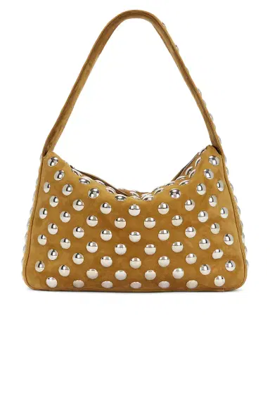 Khaite Elena Suede Studded Shoulder Bag | Thumbnail 1 Khaite Elena Suede Studded Shoulder Bag | Thumbnail 1