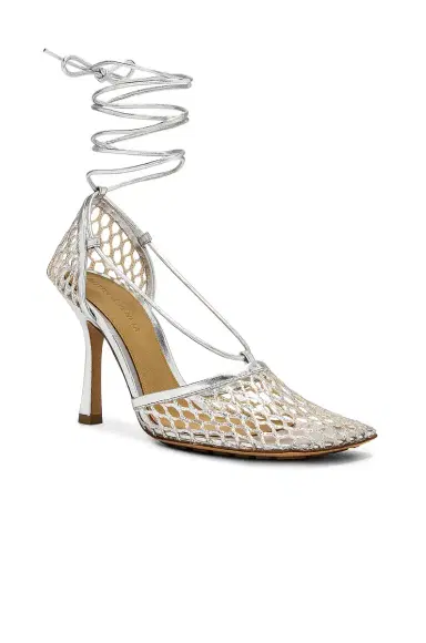 Bottega Veneta Stretch Metallic Leather Sandals | Thumbnail 2