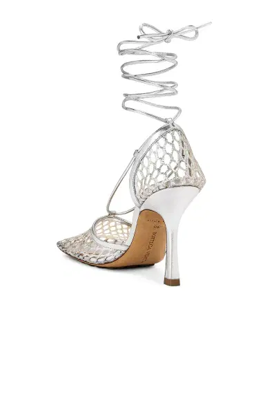 Bottega Veneta Stretch Metallic Leather Sandals | Thumbnail 3