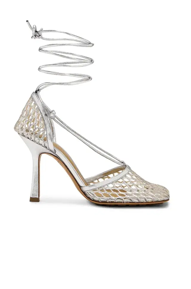Bottega Veneta Stretch Metallic Leather Sandals