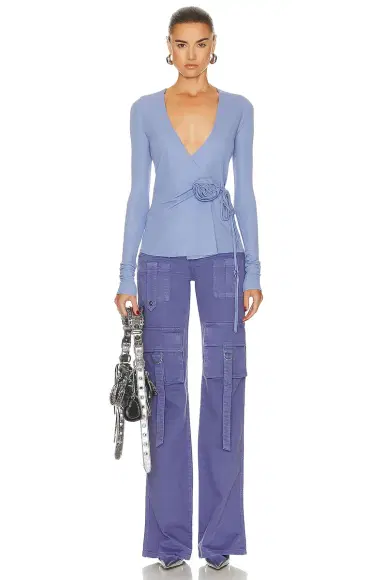 BLUMARINE Long Sleeve Wrap Top | Thumbnail 4