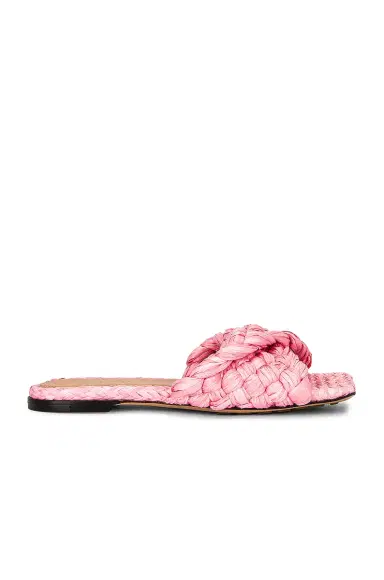 Bottega Veneta Raffia Stretch Flat Mules | Thumbnail 1 Bottega Veneta Raffia Stretch Flat Mules | Thumbnail 1
