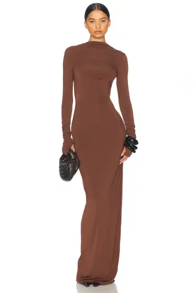 Helsa Jersey Backless Maxi Dress | Thumbnail 1 Helsa Jersey Backless Maxi Dress | Thumbnail 1