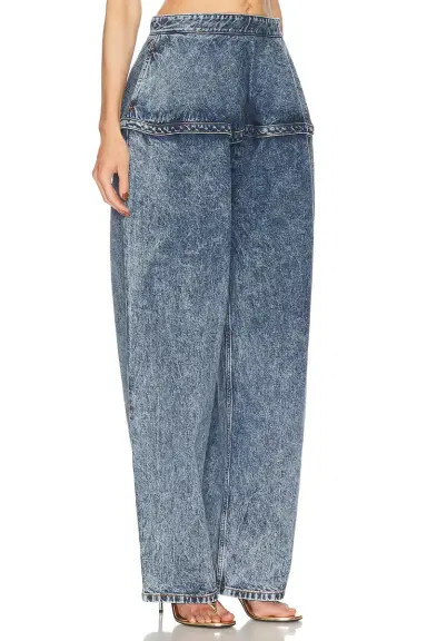 Alaïa Peplum Wide Leg Jeans | Thumbnail 2 Alaïa Peplum Wide Leg Jeans | Thumbnail 2