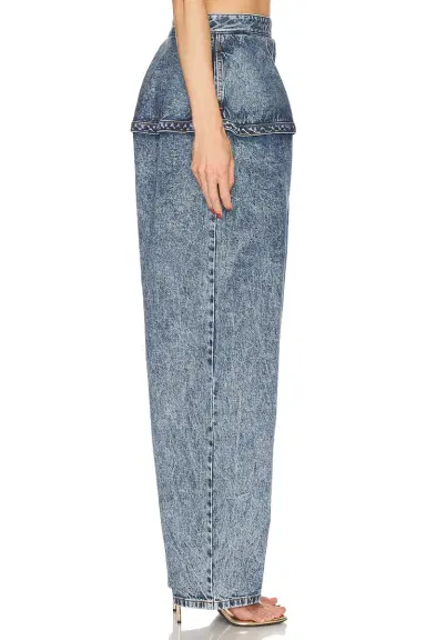Alaïa Peplum Wide Leg Jeans | Thumbnail 3 Alaïa Peplum Wide Leg Jeans | Thumbnail 3