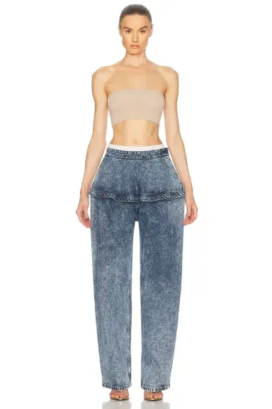 Alaïa Peplum Wide Leg Jeans | Thumbnail 5 Alaïa Peplum Wide Leg Jeans | Thumbnail 5