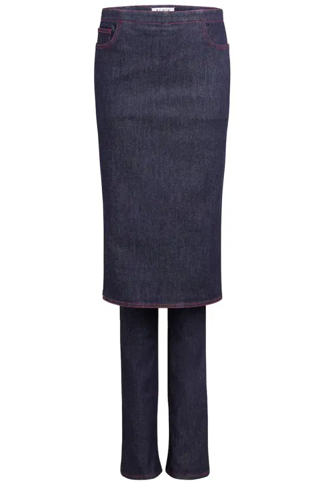 ALAÏA Straight Leg With Skirt Jeans