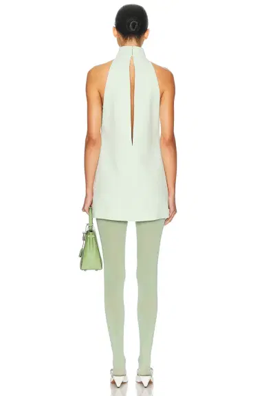 Helsa The Heavy Crepe Halter Dress | Thumbnail 3 Helsa The Heavy Crepe Halter Dress | Thumbnail 3