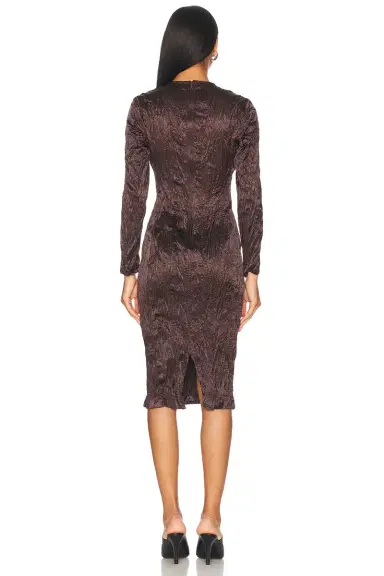 Bottega Veneta Long Sleeve Midi Dress | Thumbnail 3 Bottega Veneta Long Sleeve Midi Dress | Thumbnail 3