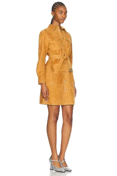 Bottega Veneta Leather Belted Dress | Thumbnail 2