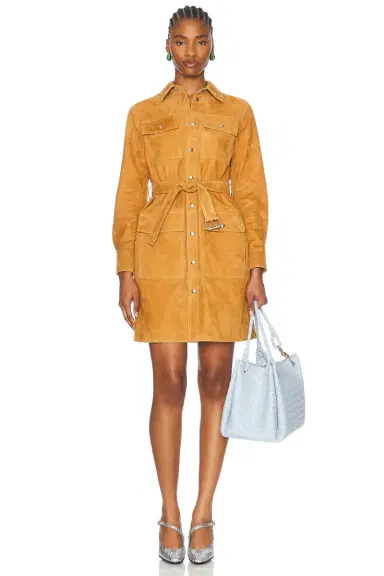Bottega Veneta Leather Belted Dress | Thumbnail 4