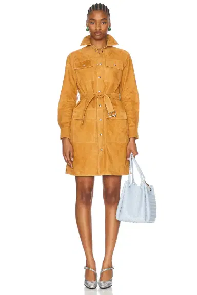 Bottega Veneta Leather Belted Dress | Thumbnail 1