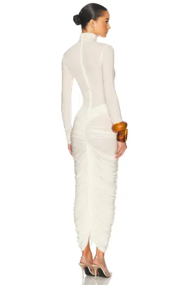 Helsa The Super Sheer Ruched Dress | Thumbnail 5 Helsa The Super Sheer Ruched Dress | Thumbnail 5