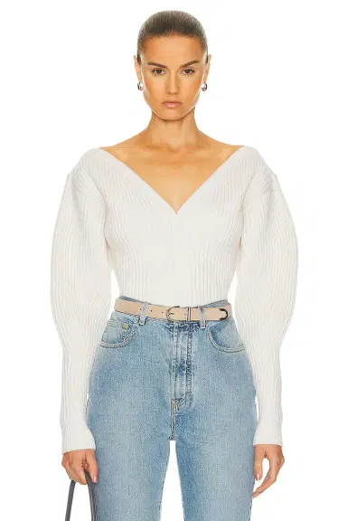 Alaïa Ribbed Sweater | Thumbnail 1 Alaïa Ribbed Sweater | Thumbnail 1