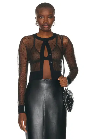 Alaïa Sheer Cardigan | Thumbnail 1 Alaïa Sheer Cardigan | Thumbnail 1