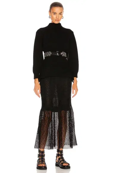 Alaïa Fitted Sculpted Long Sleeve Sweater | Thumbnail 5 Alaïa Fitted Sculpted Long Sleeve Sweater | Thumbnail 5