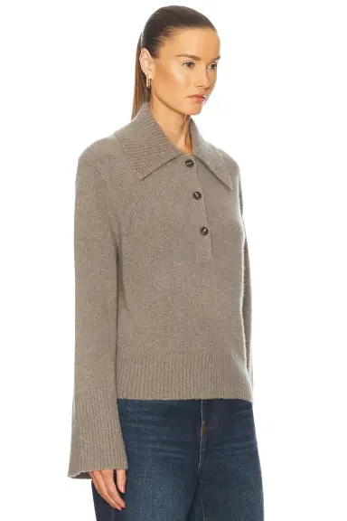Jenni Kayne Cashmere Stevie Polo Sweater | Thumbnail 2 Jenni Kayne Cashmere Stevie Polo Sweater | Thumbnail 2