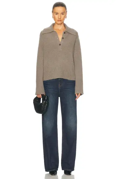 Jenni Kayne Cashmere Stevie Polo Sweater | Thumbnail 4 Jenni Kayne Cashmere Stevie Polo Sweater | Thumbnail 4
