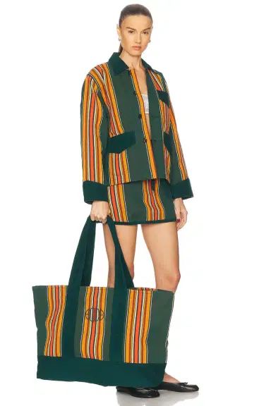 BODE Parakeet Stripe Tote Bag | Thumbnail 2 BODE Parakeet Stripe Tote Bag | Thumbnail 2