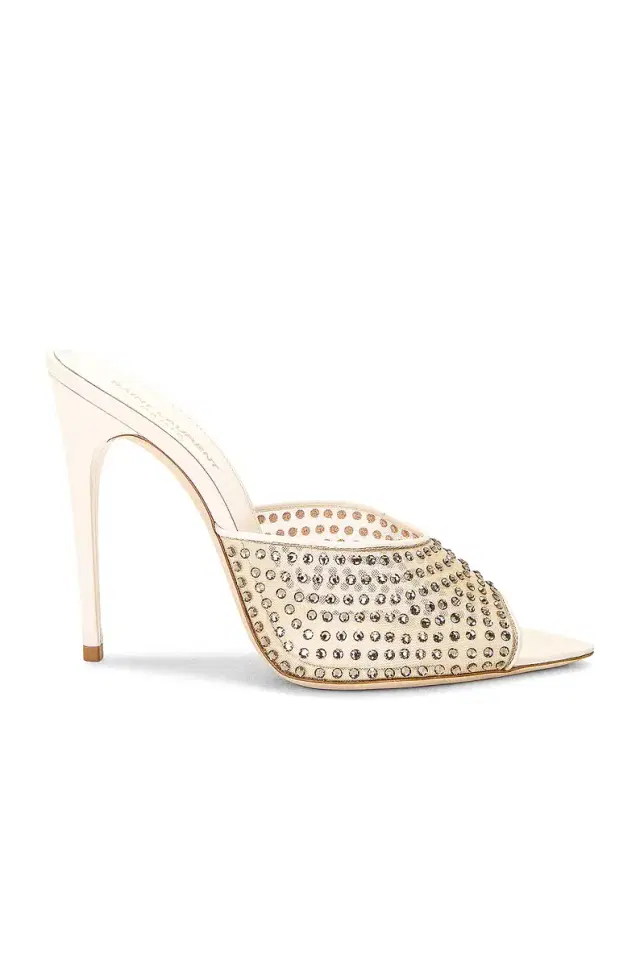 Saint Laurent Blonde Mule Sandal