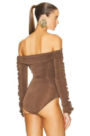 Saint Laurent Off the Shoulder Bodysuit | Thumbnail 4 Saint Laurent Off the Shoulder Bodysuit | Thumbnail 4