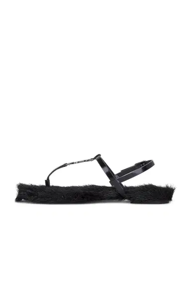 Saint Laurent Cassandra Flat Sandal | Thumbnail 5 Saint Laurent Cassandra Flat Sandal | Thumbnail 5