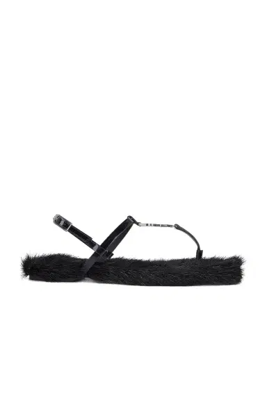 Saint Laurent Cassandra Flat Sandal | Thumbnail 1 Saint Laurent Cassandra Flat Sandal | Thumbnail 1
