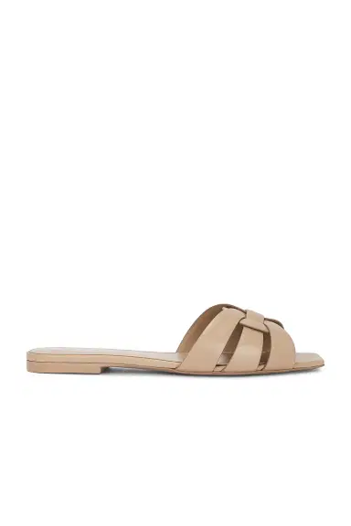 Saint Laurent Tribute Flat Sandal | Thumbnail 1 Saint Laurent Tribute Flat Sandal | Thumbnail 1