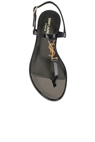 Saint Laurent Cassandra Flat Sandal | Thumbnail 4 Saint Laurent Cassandra Flat Sandal | Thumbnail 4