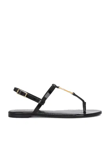 Saint Laurent Cassandra Flat Sandal | Thumbnail 1 Saint Laurent Cassandra Flat Sandal | Thumbnail 1